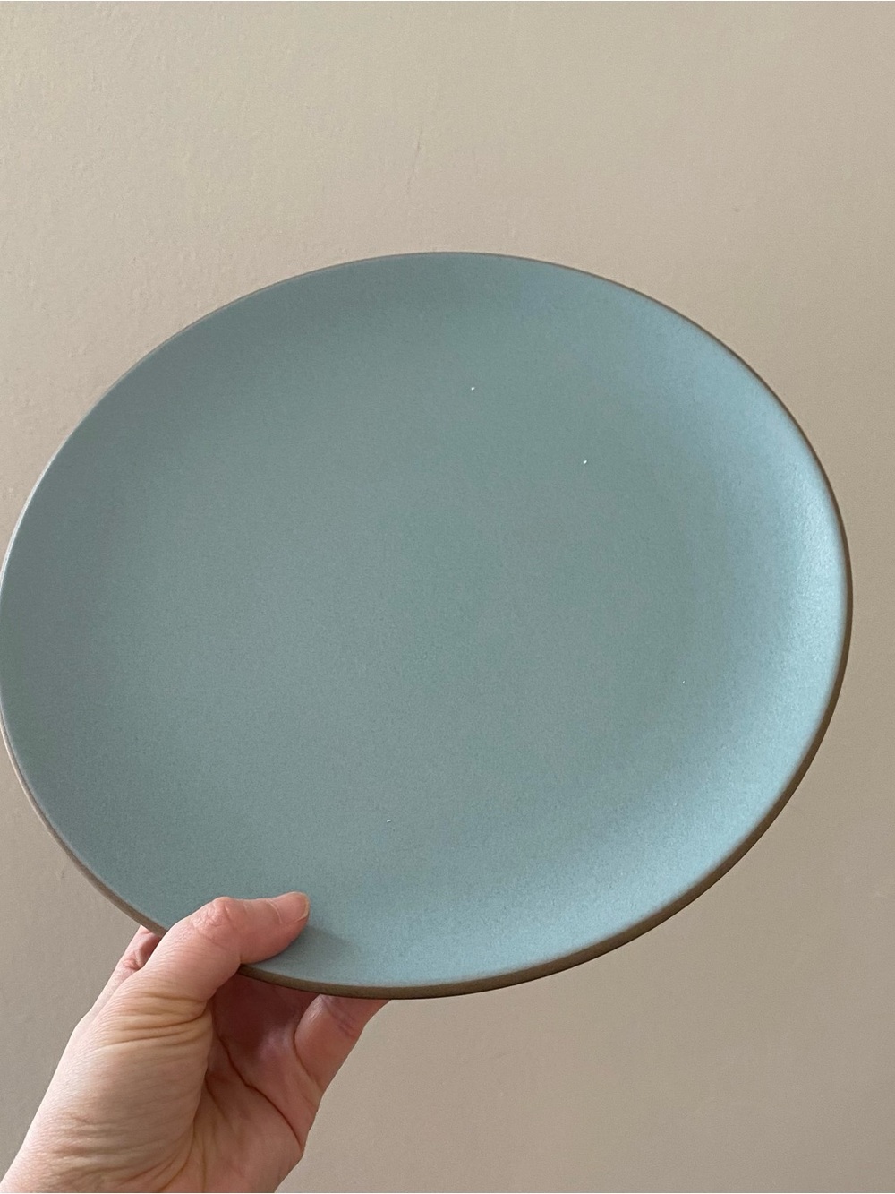 $58 New Heath Ceramics Aqua Chocolate Brown Coupe Dinner Plate 11'' Dia 0720-4
